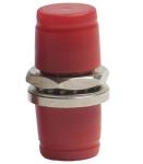 Red cap Square type Ceramic or Bronze Sleeve FC PC Round Fiber Optic Adapter for