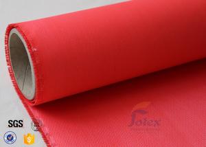 China Acrylic Coated Fiberglass Fire Blanket Materials Red 0.45mm Welding Protection factory