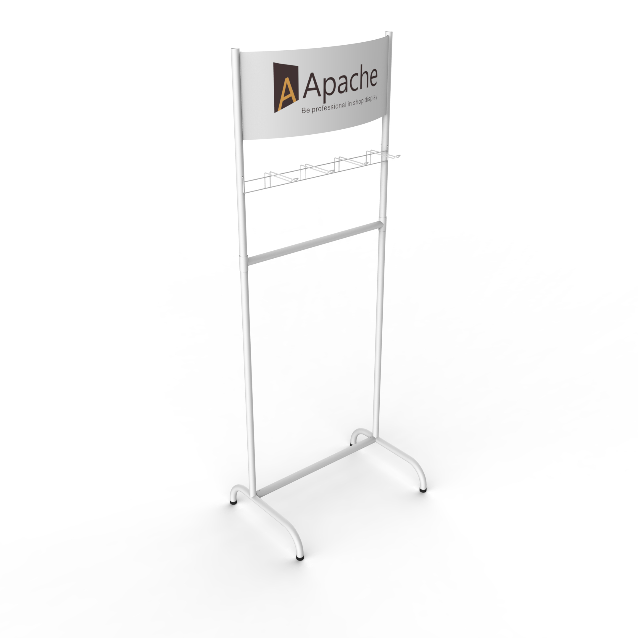Customized Display Stand Metal Tools Shop Display Rack With Hooks