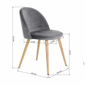 China Velvet Accent Chair Stackable Conference Chairs , Upholstered Side Chair Guest With Metal Legs factory