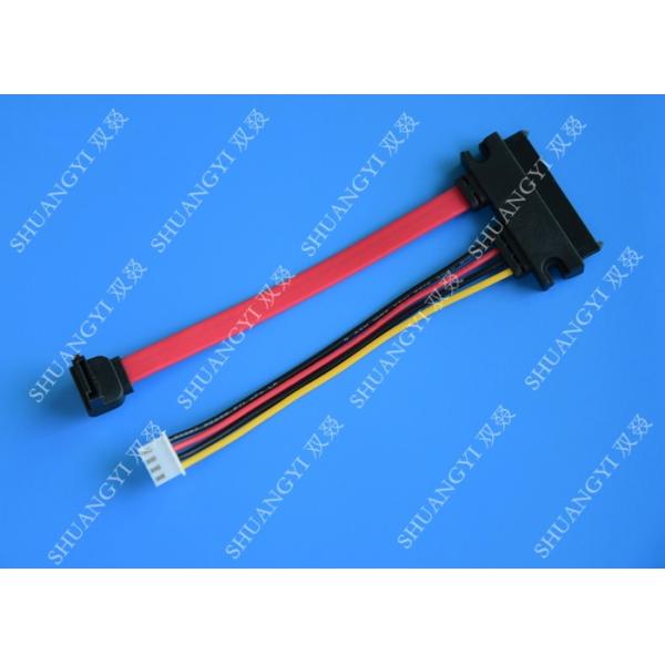 China Female 22-pin to Male 7-pin SATA Data & Molex HSG Data Extension Cable factory