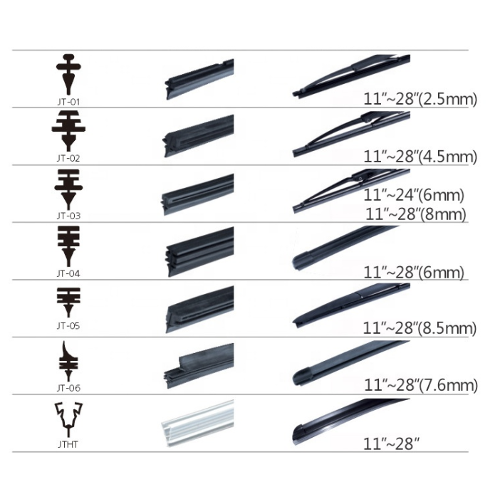 14"-28" Windshield Wiper Blades Rubber Refill Mass Production Lead Time ' Top Choice