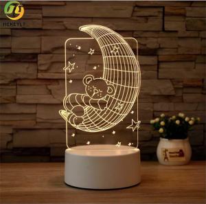 China New Item Moon 3D Led Night Light for Kids Home Decoration in Malaysia factory