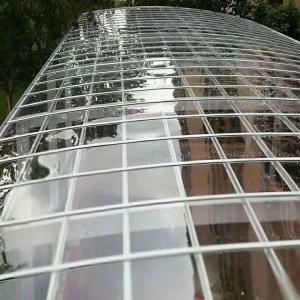 China Transparent PC Solid Balcony Cover Sheet Polycarbonate Shingles Traditional FRP clear Roof for Outdoor House Building Material factory