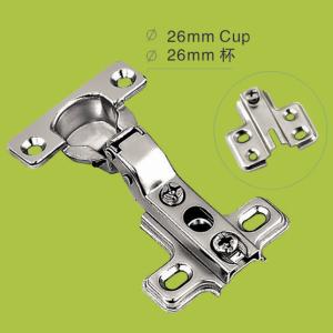 China one way cabinet door hinge 26mm cup hinges with Nickel finish factory