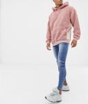 Contrast Knit Rib Mens Sherpa Jacket Oversized Sherpa Sweatshirt Anti Pilling