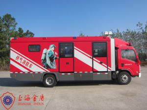 China 10 Ton Big Capacity Gas Supply Fire Trucks with 7m Lifting Lighting System factory