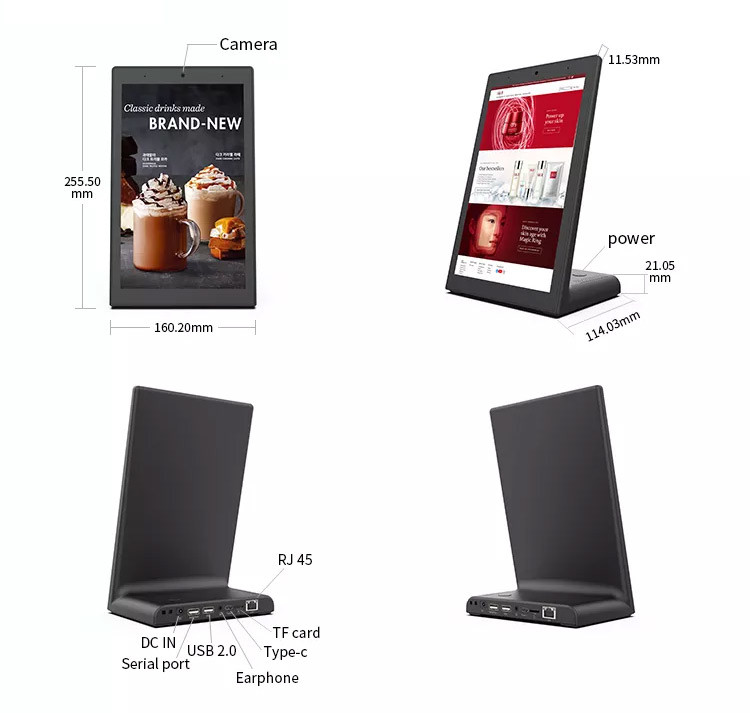 RK3128 3288 3399 Android Linux Tablet Vertical L Type Desktop Tablet 8/10 Inch Touch Screen Smart