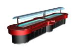 Commercial Buffet Equipment for Salad and Seafood, LED Lighting Refrigerated