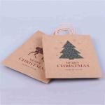 ROHS Christmas Brown Paper Grocery Bags Bulk Paper Bags With Handles CMYK