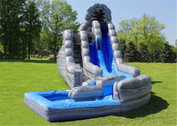 Amusement Water Slide Bounce House , Inflatable Slip N Slide Heavy Duty 12*7*4