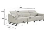 BN Modern Minimalist Genuine Cowhide Leather Electric Sofa Functional Sofa