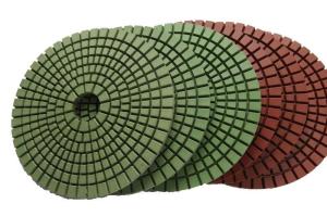 China Abrasion Resistant Diamond Resin Polishing Pads Installed On Portable Grinding Machine factory