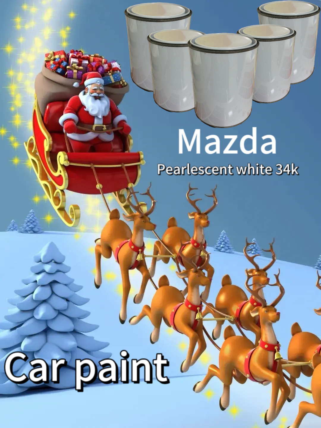 34K White pearl Refinish Car Paint High Resistance Suitable For Angkesela Auto