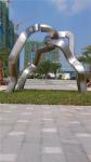 Matte Brushed Large Outdoor Metal Sculpture Abstract Metal Garden Figures