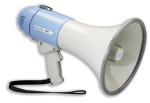 1.5KM Blue White Police Siren Horn Portable Megaphone Speaker For Emergency