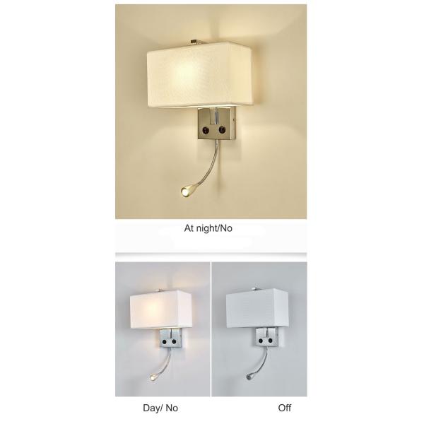 E27 holder wall lamp Chinese style with switch bedside wall lamp square reading wall light villa hotel project