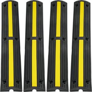 China 38in 6600Lbs Rubber Speed Hump 4 Pack Of 1 Channel Rubber Road Hump 3ton factory