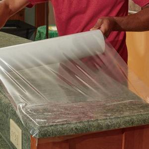China Transparent Granite Countertop Protector Marble Floor PE Protect Film Hardwood Plastic Clear Protection Film factory