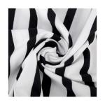 Pure Cotton Striped Black And White Fabric Skin Friendly Texture 170gsm 175cm
