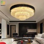 E14 Modern Led Ceiling Lights Crystal Round Circle Flush Mounted