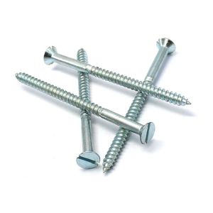 China Metric Brass Copper Titanium Slotted Countersunk Head Wood Chipboard Screws on sale