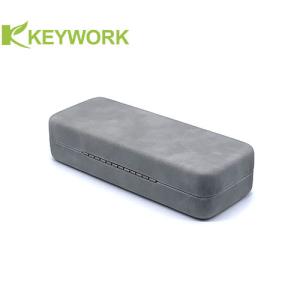 China Square Grey PU Leather Metal Optical Glasses Case Packing Sunglasses Box Set Bag Factory factory