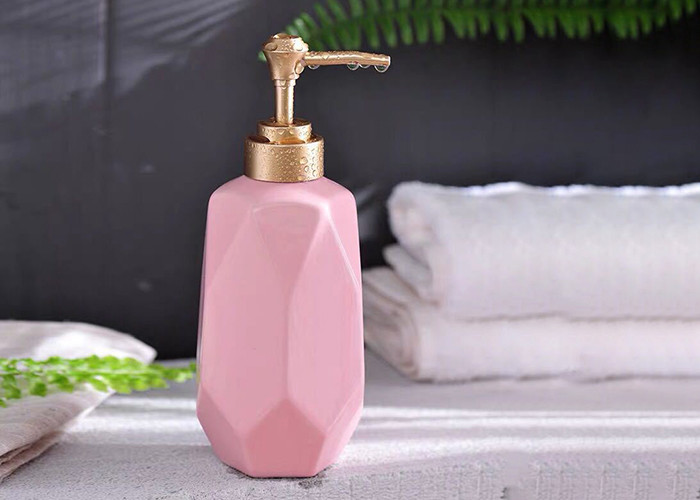 350ml Shampoo Glass Bottle Glass Pump Bottle Custom Logo SGS / FDA Certification