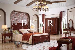 China Shen Zhen Wardrobe Chest Of Drawers Bedroom Set Furniture Solid Wood French Bed factory