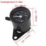 Black 12V Motorcycle Digital Speedometer , CE 140km/H Universal Motorcycle