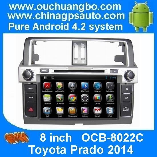 Ouchuangbo Car DVD Radio GPS Navi for Toyota Prado 2014 3G Wifi USB Stereo