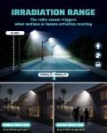 500W Solar Street Light IP65 Waterproof Outdoor Lights 2 Pieces 6000LM Solar