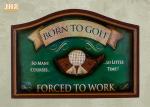 Golf Club Wall Decor Antique Wooden Wall Signs Decorative Golf Wall Plaques