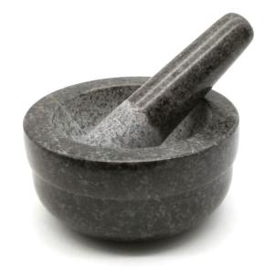 China Polished Granite Stone Mortar And Pestle Mortar Round Spices Press Grinder factory
