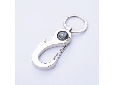 Innovative Metal Cabariner Keychain Compass Bottle Opener,Cool innovative die casting metal alloy carabiner keychain com