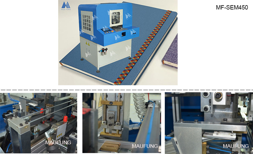 Maufung Semi Auto Hard Cover Book Elastic Band Insertion Machine For Diaries MF-SEM450