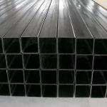 MS ERW Steel Hollow Sections Shape Rectangular , Welded Black Steel Pipe 6m