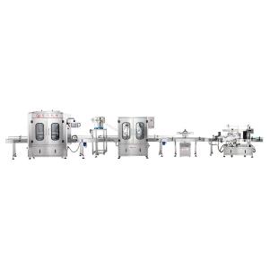 China 10 Head Piston Hot Filling Aluminum Foil Sealer Follow Capping Machine for Motor Oil factory