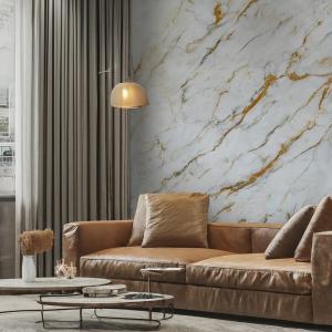 China White Marble Printed Pvc Wall Panels Cladding Water Resistance factory