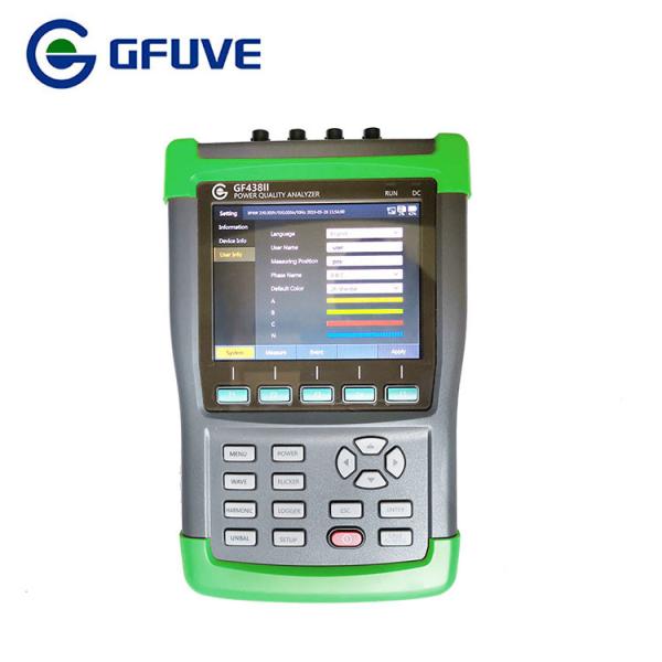 Green Color Power Quality Analyzer Lightweight Compact Structure Class A