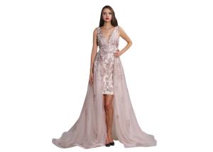 China Applique High Low Tulle Train European Style Evening Dresses Formal Dress For Women factory