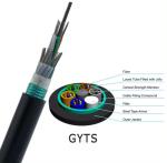 Outdoor Steel Armored Cable GYTS Single Mode with G652D Direct Buried Overhead