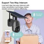 1080P LTE Cellular Security Camera 4G Solar PTZ Camera No WiFi