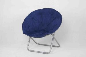 China Blue Floding Kids Playroom Furniture Chair With Iron Frame And Fabric Seat factory