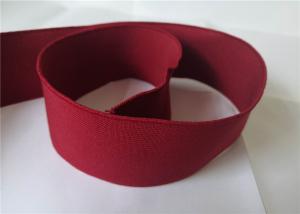 China 5 Cm Red Polyester Elastic Webbing / Woven Elastic Webbing factory