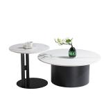 Contemporary Minimalist Metal Style Coffee Table Small Modern Rock Plate Rack