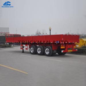 China Side Wall Custom Semi Trailers , Semi Tipper Trailer Loading Cargo 60T factory