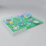 Baby Soft Play Equipment Indoor Blue Soft Play Climbers Outdoor Playground