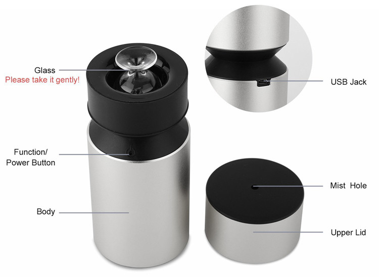 Battery Powered No Water Ultrasonic Scent Nebulizer