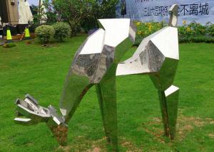 China Life Size Outdoor Metal Sculptures Animals Deer For Landscape Decoration factory